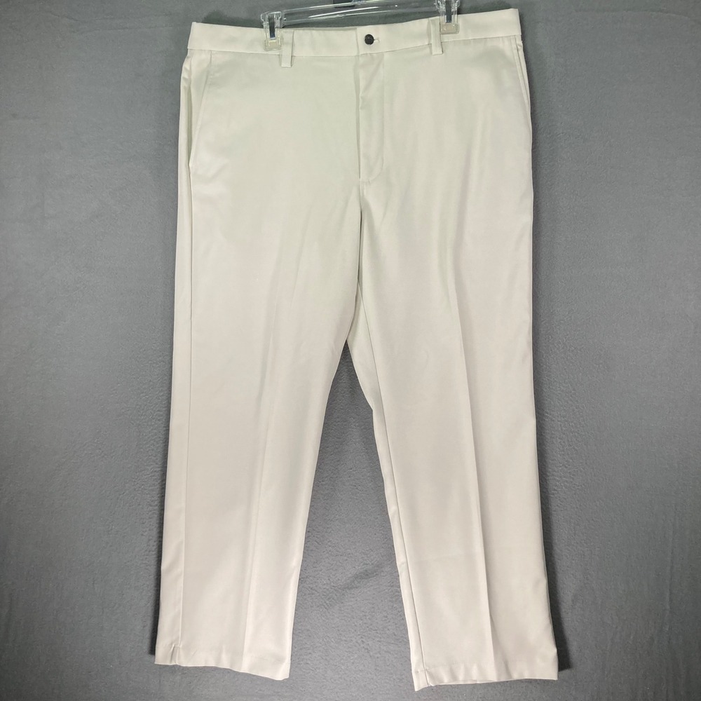 Callaway Mens Golf Pants 38x30 Beige Chino Flat‎ Front Performance Stretch